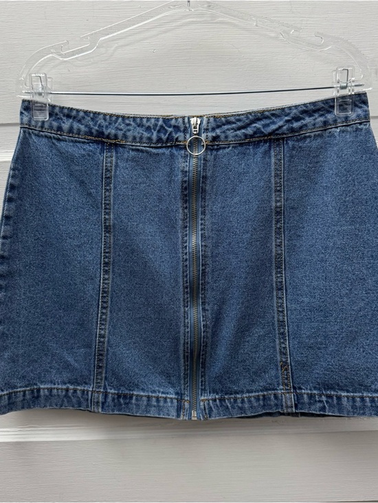 Dresses & Skirts - Forever 21 Denim Mini Skirt Zip Front High Rise Blue Womens 29 Y2K